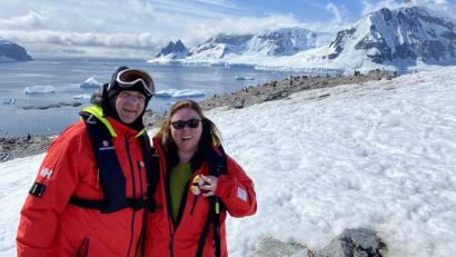 Bild: Privat/Stock
Andreas und Andrea Stock bei ihrer Reise in die Antarktis.