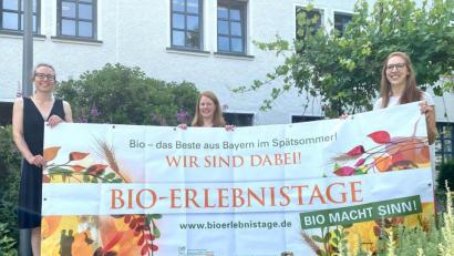 Bild: Landratsamt Wunsiedel/exb
Laura Stecher, Christine Lauterbach und Lisa Hertel (von links) werben für die Bio-Erlebnistage.