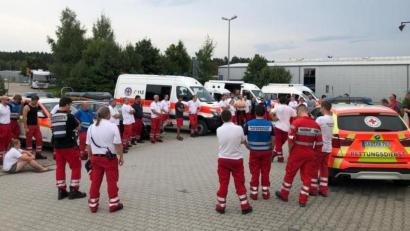 Bild: Roland Vogt/Wasserwacht/exb
Ein Großaufgebot an Einsatzkräften wurde für die Rettungsaktion alarmiert.