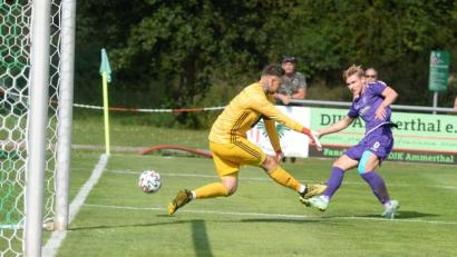 Archivbild: brü
Ammerthals Keeper Christopher Sommerer hatte gegen Eintracht Bamberg brenzlige Situationen zu überstehen. Jetzt geht es zum Stadtrivalen Don Bosco Bamberg.