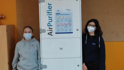 Bild: Realschule Auerbach/exb
Die Geräte erreichen nahezu Zimmerhöhe und bringen 200 Kilogramm auf die Waage.
