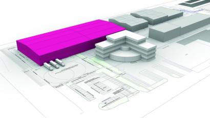 Bild: Elasto Form/exb
Visualisierung des Neubaus der Produktionshalle nördlich der Elasto Form-Hauptverwaltung am Stammsitz im Gewerbegebiet Kauerhof in Sulzbach-Rosenberg.