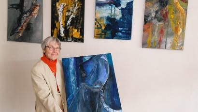 Bild: do
Ingrid Rott aus Eschenbach nennt ihre Werke "aus einer anderen Welt".