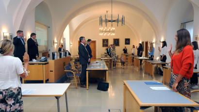 Bild: Stephan Huber
Die Lehramtsanwärter für Amberg und Amberg-Sulzbach wurden im König-Ruprecht-Saal vereidigt.