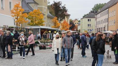 Bild: kro
Ein Spaziergang durch die Budenstadt am Johannisplatz (Bild) und in der Prinzregent-Luitpold-Straße in Waldsassen war am Sonntag nicht die schlechteste Lösung.
