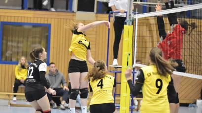 Archivbild: Hubert Ziegler
Nach rund einem Jahr Corona-Pause haben die Volleyballerinnen des SV Hahnbach (links) am Sonntag ihr erstes Spiel in der Josef-Graf-Halle.