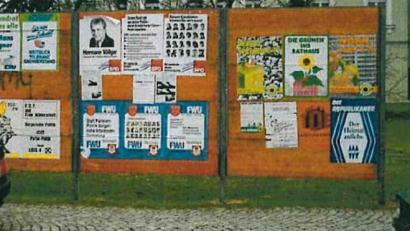 Archivbild: Stadt Sulzbach-Rosenberg
In Sulzbach-Rosenberg gab es zum bisher letzten Mal bei der Kommunalwahl1990 zentrale Plakatwände.