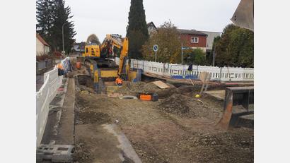 Bild: ws
Der Kanalbau in der Kleinklenauer Straße wird noch bis Oktober 2022 dauern.