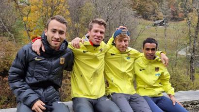 Bild: Zeus
Maximilian Zeus (links) und seine Kollegen vom Berglauf-Nationalteam.