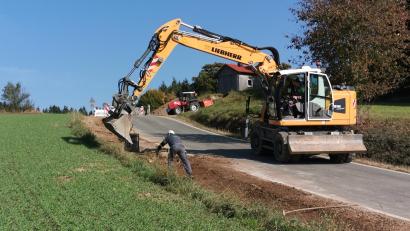 Bild: Portner
Die letzten Arbeiten an der Verbundleitung zum Hochbehälter Ödmiesbach laufen.