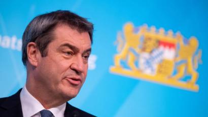 Bild: Sven Hoppe
Bayerns Ministerpräsident Markus Söder nimmt an einer Pressekonferenz teil. Foto: Sven Hoppe/dpa