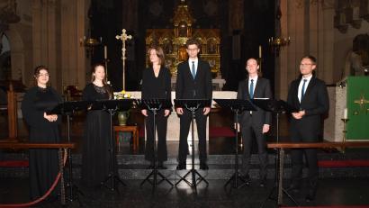 Bild: hcz
Das Ensemble "voicemade" aus Leipzig trat am Sonntag in der Weidener Josefskirche auf.
