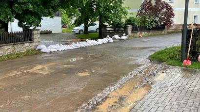 Archivbild: mde
Der Kanal in Weha ist nicht auf Starkregen wie zuletzt im Juni diesen Jahres (Bild) ausgerichtet.