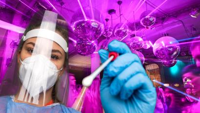 Bildmontage: Martin Zimmer/dpa/Kästle/Stratenschulte
Bei 2G plus müssen alle Clubbesucher – auch geimpft und genesen – in Bayern einen negativen Coronatest vorweisen.