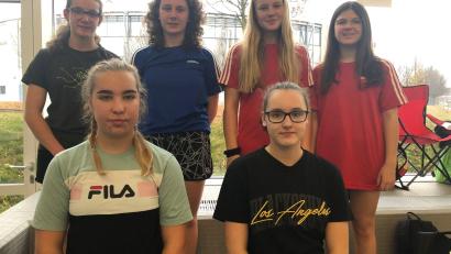 Bild: rbg
Milena Franz, Anna Schwöd, Leni Geiger, Helena Bergmann (hinten von links) sowie vorne Hanna Hirsche und Sandra Beinrucker nutzten als neu formiertes Damenteam des TSC in Zwickau die Gunst der Stunde.