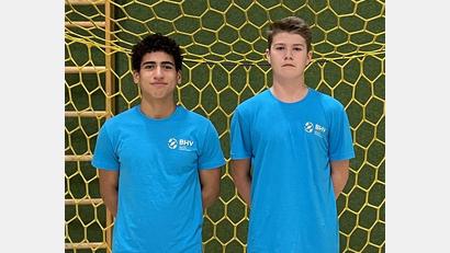 Bild: Christian Weigl/exb
Die zwei neuen Auswahlspieler des HC Sulzbach, Jahn Attjie (links) und Jan Rohrbach.