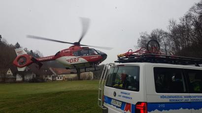 Bild: Bergwacht Lauf-Hersbruck
Die Bergwachten Lauf-Hersbruck und Nürnberg waren per Hubschrauber im Einsatz.