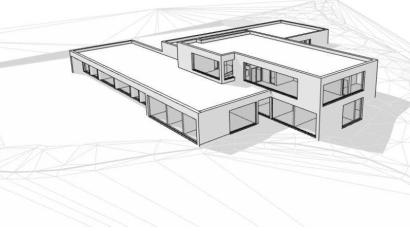 Bild: Kuchenreuther Architekten/exb
Das Grundkonzept liegt vor, groß ändern soll sich daran nichts mehr: Das neue Kinderhaus wird dreiteilig gestaltet und berücksichtigt die Vorgaben auf dem Grundstück mit Hügeln und Böschungen. So ist das Gebäude von allen Seiten ebenerdig zugänglich. Die geschwungene Linie am linken Bildrand markiert die Fußgängerverbindung zwischen Pencoedring (links) und Stationsweg (unten rechts).