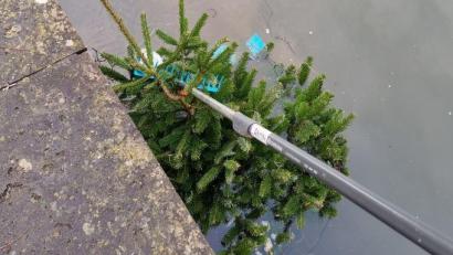 Bild: Armin Haak
Feuerwehrmann Armin Haak fischte einige Bäume in seiner Freizeit mit einem Teleskop-Arm aus der Vils.