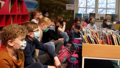 Bild: Grundschule Mähring/exb
Mähringer Grundschüler besuchten die Stadtbücherei.