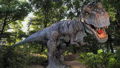 Symbolbild: cr
So schnell haut einen Dino nichts um. Offenbar noch nicht mal ein spektakulärer Verkehrsunfall wie am Dienstagmorgen bei Altenstadt/WN.