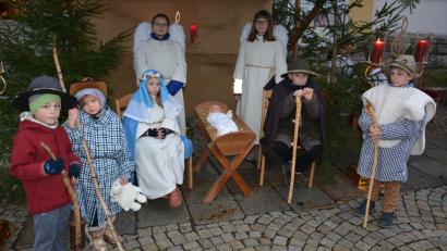 Bild: jr
Höhepunkt war das Krippenspiel, aufgeführt von Mitgliedern des Kinderchores.