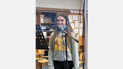 Bild: Otto-Hahn-Gymnasium/exb
Sophia Göbler bei der Aufnahme.