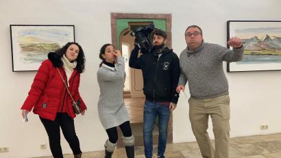 Bild: Johanna Foitzik/Luftmuseum/exb
Dem Team des spanischen Fernsehsenders EITB hat's im Luftmuseum gefallen.