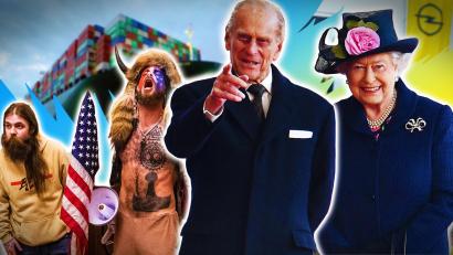 Bild: Manuel Balce Ceneta/ Andy Rain/ Suez Canal Authority/ Martin Schutt Grafik: Thimo Kriegbaum
Prinz Philip, der Sturm aufs Capitol und Ever Given: Unser Jahresrückblick als Quiz.