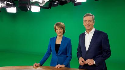 Bild: Thomas Frey/dpa
Noch Seite an Seite - doch bald wird einer fehlen: Claus Kleber beendet seine Nachrichtenkarriere im ZDF.