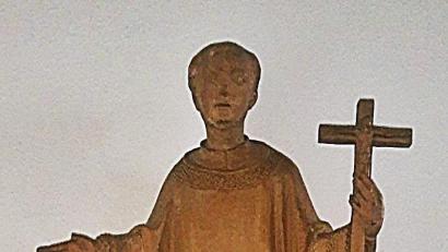Bild: ld
Der heilige Aloisius von Gonzaga in der alten Kirche in Brand