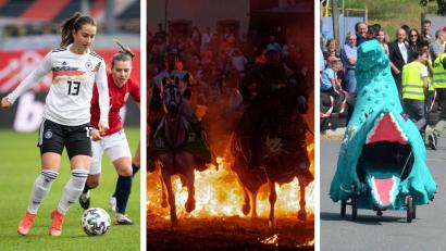 Bildmontage: dpa, tr, Kunz
Däbritz, Draufgänger, Dinos: Das Jahr 2022 bietet viel für die Oberpfalz - sofern die Corona-Pandemie mitspielt.