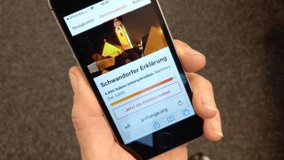 Bild: bl
Auf change.org kann die Erklärung unterschrieben werden. Die Zahlen werden dort ständig aktualisiert.