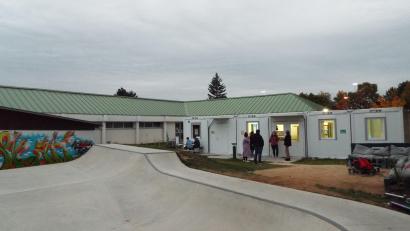 Bild: e
Der Container-Jugendtreff und der Skatepark sind in Kümmersbruck gleich nebeneinander.