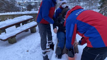 Bild: HvO Flossenbürg/exb
Die Flossenbürger Helfer vor Ort üben den Ernstfall.