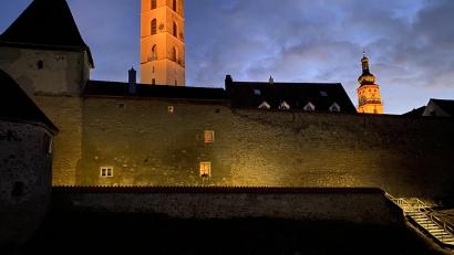 Bild: gw
Blick von der Allee aus auf die Sulzbacher Altstadt mit den Türmen der beiden Kirchen und der sanierten Stadtmauer.