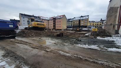 Bild: Biczysko/fph
Noch bis Mitte Februar werden sich die Arbeiten im Winkel hinziehen, ehe die Fläche vorübergehend zum Parken zur Verfügung steht.