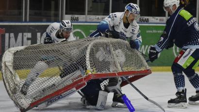 Archivbild: gb
Nächste Absage: Das für Dienstag angesetzte Spiel der Blue Devils Weiden gegen den SC Riessersee fällt aus.