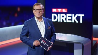 Bild: Jörg Carstensen
Der Moderator Jan Hofer steht im Studio der Nachrichtensendung „RTL Direkt“. Seit dem 16. August 2021 ist er bei RTL auf Sendung. Foto: Jörg Carstensen/dpa