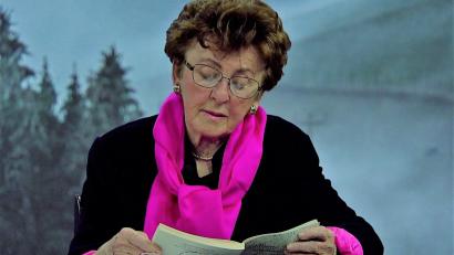 Bild: co/Literaturhaus München/exb
Schriftstellerin Marianne Ach bei einer Lesung im Literaturhaus München.
