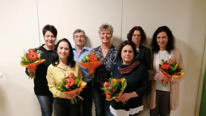Bild: Markus Heigl/exb 
Sie wurden von der Turn-Abteilung des TSV Stulln geehrt: Katrin Englhard, Michaela Heigl, Berthold Altrichter, Andrea Kneißl, Diana Wachtel, Gabriele Gauder und Gabriele Attenberger (von links).