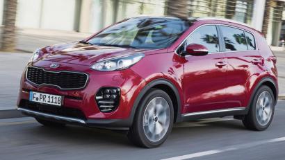 Bild: Kia/dpa
Dynamisches Design: Der Kia Sportage ist ein SUV, das auch mit optischen Reizen gefallen will.