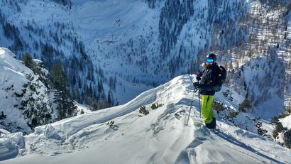 Bild: Privat/exb
Philip Heckmann 2020 bei einer Skitour im Salzburger Land.