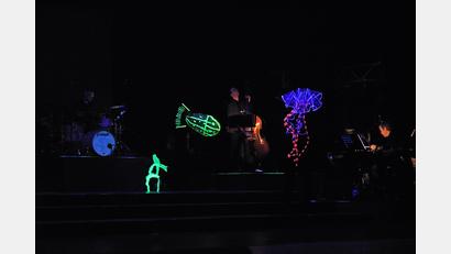 Bild: Tobias Schwarzmeier
Einer der optischen Höhepunkte des Karnevals der Tiere in der Max-Reger-Halle – das „Aquarium“.