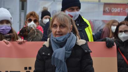 Archivbild: Kunz
Ludmilla Krehl forderte bei einer Demonstration am Samstag ihre russischstämmigen Mitbürger auf, ihre Verwandten in Russland mit Informationen zu versorgen.