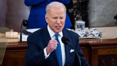 Bild: Jim Lo Scalzo/epaAP/dpa
Joe Biden während seiner Rede Rede zur Lage der Nation im Kapitol.