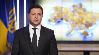 Bild: Uncredited/Ukrainian Presidential Press Office via AP/dpa
Der ukrainische Präsident Wolodymyr Selenskyj.
