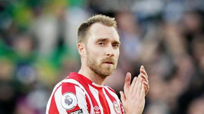 Bild: Aaron Chown/PA Wire/dpa
Feierte sein Comeback auf dem Fußballplatz: Christian Eriksen vom FC Brentford.