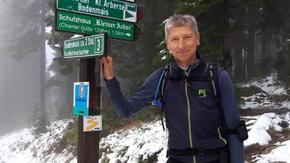 Bild: Deutschländer
Herbert Deutschländer mal nicht als Radsportler unterwegs, sondern beim Wandern im Arbergebiet.