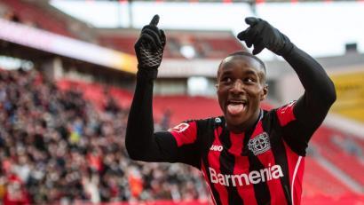 Bild: Marius Becker/dpa
Leverkusens Moussa Diaby präsentiert sich in diesem Jahr in Topform.